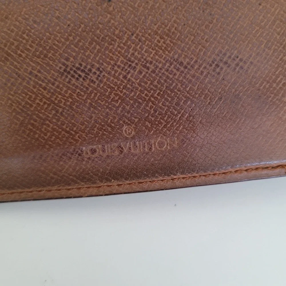 Louis Vuitton Monogram‎ Bifold Wallet with ID Window Brown Canvas Vintage